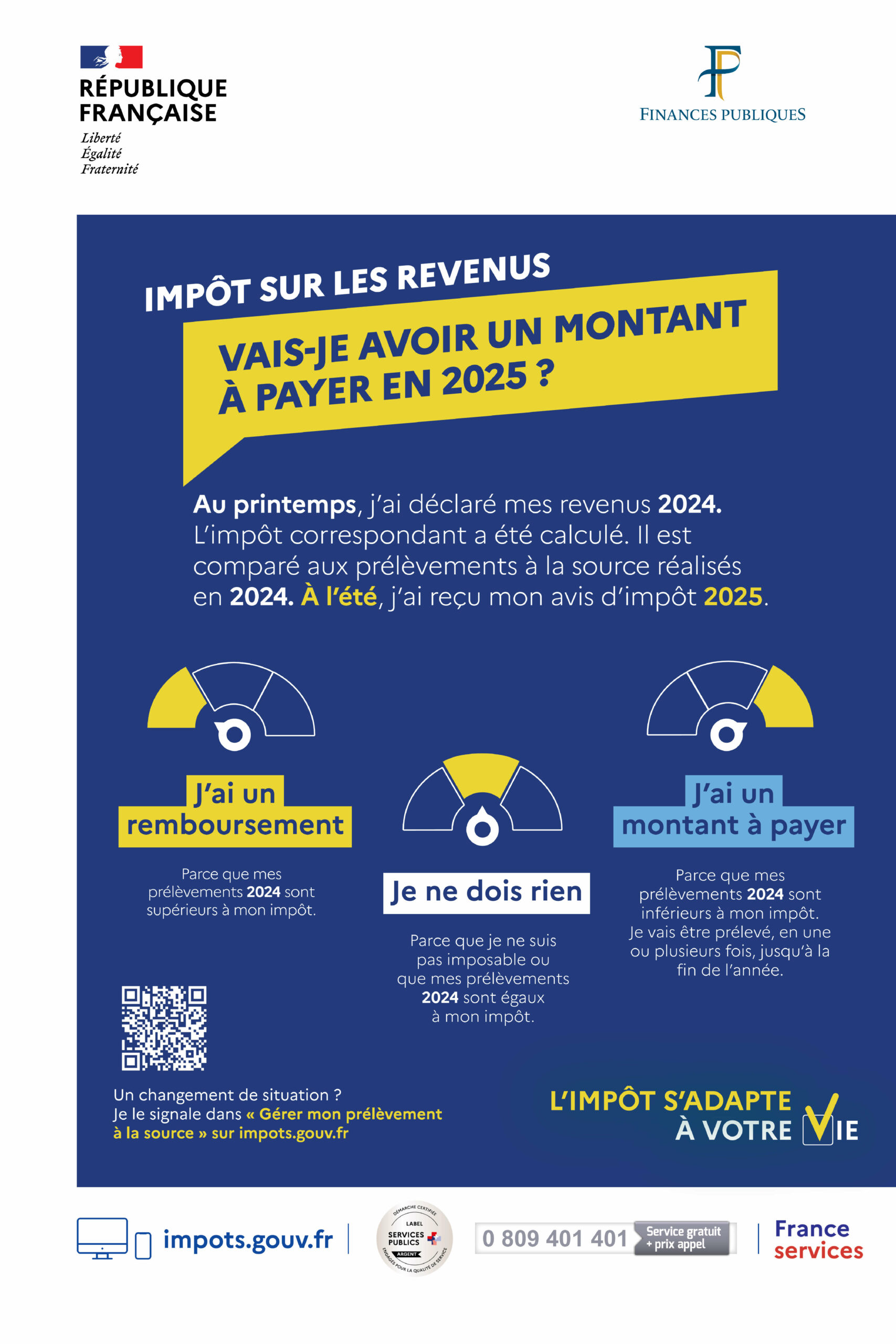 Message de la Direction départementale des Finances publiques du Val-d’Oise : Campagne des avis des impôts 2025